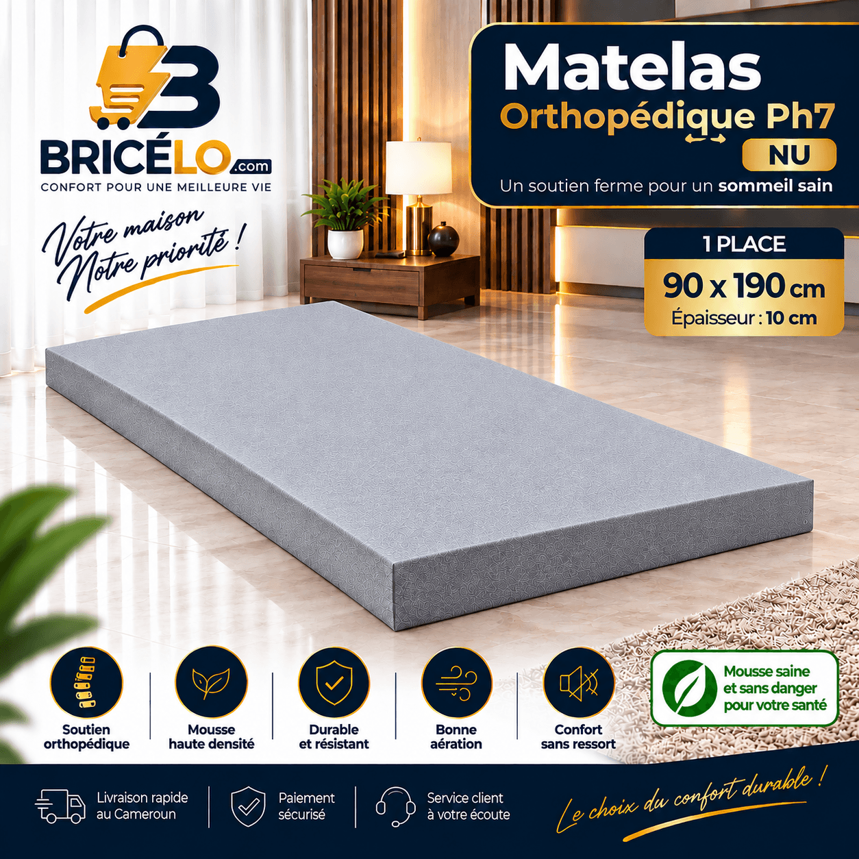 Matelas Orthopédique PH7 Nu